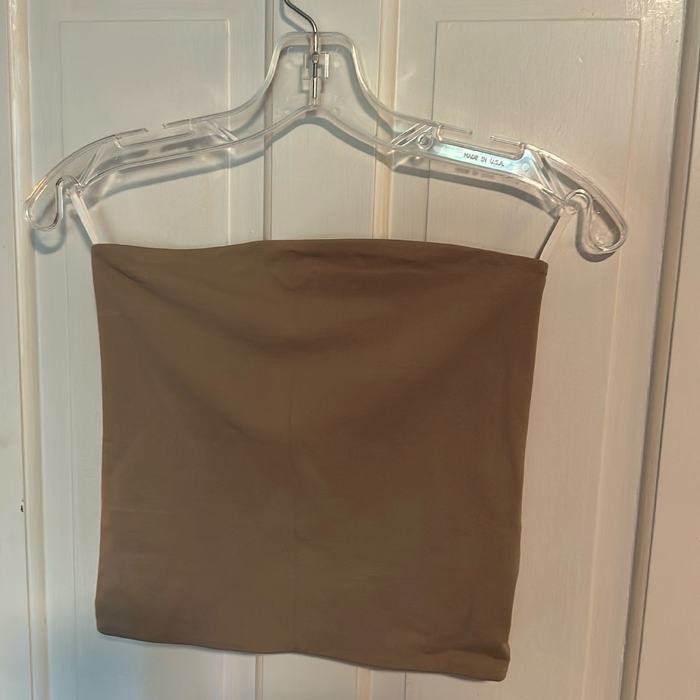 Aritzia - Contour Tube Top Taupe size medium